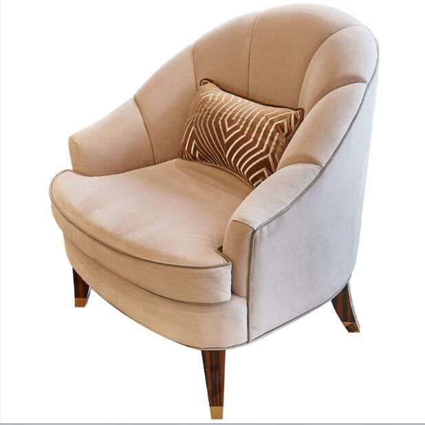Fabric Upholstery Hotel Lobby Sofa , Wooden Hotel Lounge Chair High End
