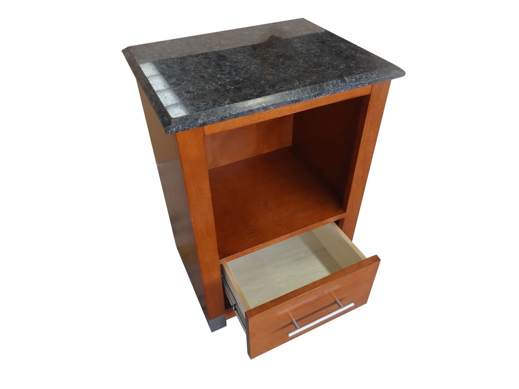 Stone Top Wooden Hotel Bedside Tables One Drawer For Bedroom MDF Board