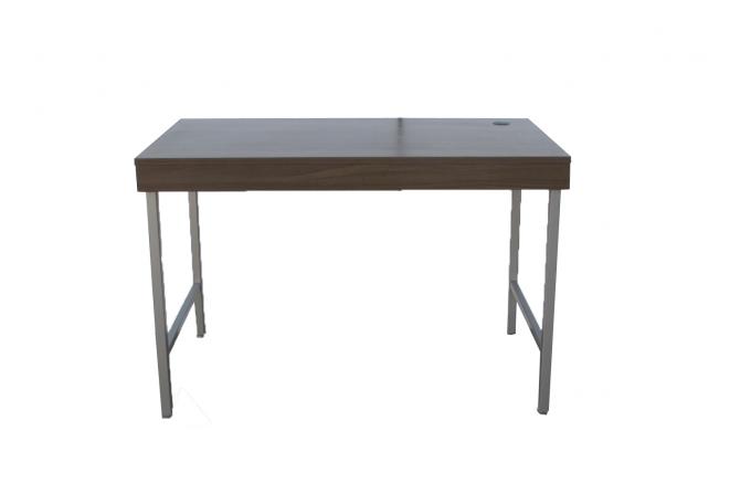 Wooden Top Hotel Writing Desk Metal Legs For Study / Dining , Dark Color 0