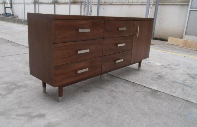Walnut Modern Hotel Room Dresser 5 Star Wooden Tv Cabinets 30% Sheen 3