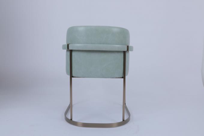 Brushed Brass Luxury Vinyl Living Room Stainless Steel Dining Chair Commercial 1