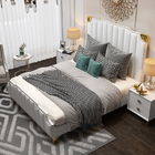 Luxury Hotel Bedroom Furniture Solid Wood Shelf With Stainless Steel Legs