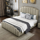 Frosted Luxury Hotel Bedroom Furniture 1.8x2.0 M Leather Bed