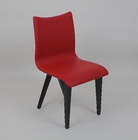 Lxury Upholstery Nordic Restaurant Leather Dining Chair Metal Red