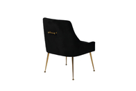 Velvet Furniture Black High Back Dining Room Chairs Upholstered