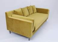 Tufted Button Velvet 3 Seater Modular Sectional Sofa Set For Living Room