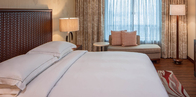 Metal Wooden Luxury Hotel Bedroom Furniture Sets , Modern Hospitality Furniture
