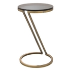 Living Room Coffee Table With Steel Base Polished Pedestal Wood Top ISO9001