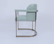 Brushed Brass Luxury Vinyl Living Room Stainless Steel Dining Chair Commercial