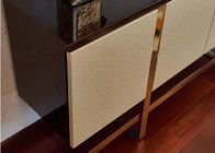 Gold Custom Hotel Room Dresser Stone Top With Metal Frame , 78W*24D*30H