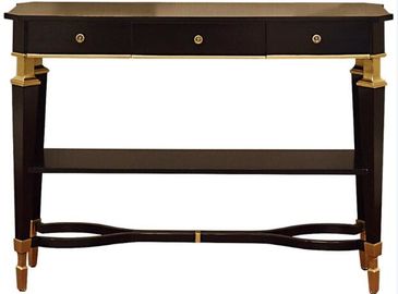 Wooden 48'' W Luxury Bedroom Furniture With Metal Legs , Antique Hotel Desk