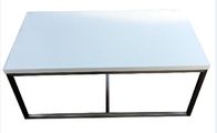 Elegant Brushed Modern Furniture Coffee Table Durable Square Glass Top Table