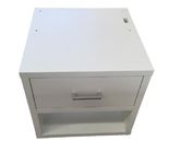 PU Finish Tall Bedside Tables With Drawers / White Narrow Tall Nightstand