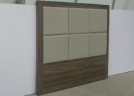 Upholstered Hotel Style Headboards , MDF Wood Bed Backboard With Double Dowel