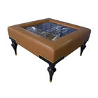 Upholstered Living Room Coffee Table Wooden Bedside Table Brass Color Earth - Friendly