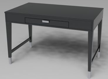 PU Finish Hotel Writing Desk 1 Drawer With Solid Wood Legs , MDF Board