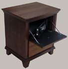 Antique Style Hotel Bedside Tables With 2 Drawers , Solid Wood Edge
