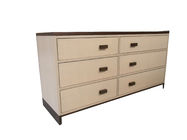 White Painted Six Drawer Dresser / Chest , Hospitality Stand Up Dresser