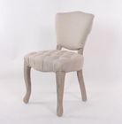 Linen Fabric Furniture Dining Room Chairs PU Finish / Restaurant Dining Chairs
