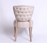 Linen Fabric Furniture Dining Room Chairs PU Finish / Restaurant Dining Chairs