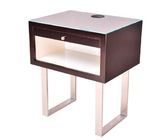 Bedroom Solid Wood Night Stand For 5 Star Hotel / Metal Frame Bed Side Tables