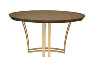 Dark Brass Wooden Dining Room Tables , High End Restaurant Furniture
