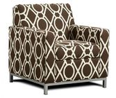 Metal Frame Fabric Living Room Couches Brushed Nickel , Long Leather Couch