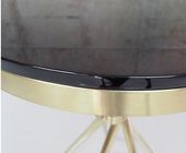 Gold Plated Modern Living Room Coffee Table With Tempered Glass , Fully Assambled