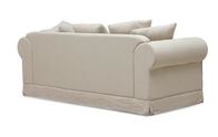 Fashion Linen Fabric 3 Seater Sofa 18'' For Hotel Lobby , Birch / Plywood