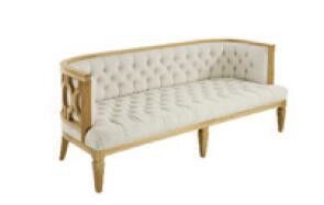 High End Classic Wood Frame Sofa , Living Room Fabric Sofas With High Density Foam