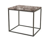 Stone Top Metal Living Room Coffee Table Bedroom Side Tables Stainless Steel Polished