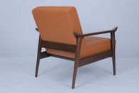 Vintage Hospitality Lounge Chairs Oak Burnt Orange Arm Chair