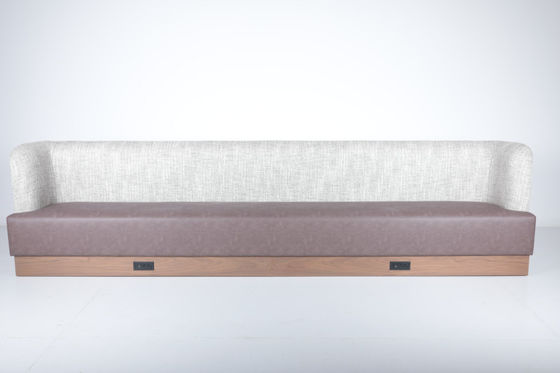 American style solid wood simple living room straight row booth