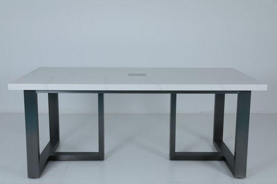 Custom Modern Style Hotel Bar Table with Stone Top and Stainless Steel Base