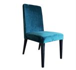 2018 Modern design blue velvet fabric wooden dining chair