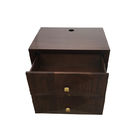 Brass Handle 2 Drawer Hotel Bedside Tables , Hotel Nightstand Custom Made