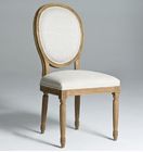 French style vintage natural oak wood frame wooden dining chair