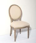 French style vintage natural oak wood frame wooden dining chair