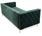 Home Furniture Living Room Couches 3 Seat Sofa Green Velvet Fabric Upholstered