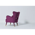 Modern Elegant Upholstery Living Room Single Sofa Stackable Dark Red Velvet
