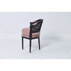 Kiss Shape Modern Dining Room Chairs Lovely Pink Velvet With Black Solid Wood