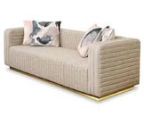 American Classic Home Furniture Living Room Sofa 4 Seat Chesterfield Modern linen Fabric Sofa