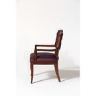 Elegant Solid Walnut Frame Living Room Furniture Chairs With Upholstery Blackberry Fabric