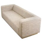 American Classic Home Furniture Living Room Sofa 4 Seat Chesterfield Modern linen Fabric Sofa