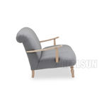 Elegant Linen Antique Loveseat 2 Seater Living Room Sofa With Wooden Handle