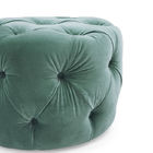 Upholstered Seat Ottoman Furniture Green Velvet Button Tufted Velvet Ottoman Stool