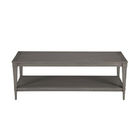 Fashion Rectangular Solid Wood Coffee Table With Water Resistant Coat And Nailhead