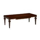 Elegant Mahogany Solid Modern Wood Coffee Table With Neoclassical Decorations