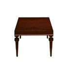 Elegant Mahogany Solid Modern Wood Coffee Table With Neoclassical Decorations