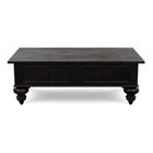 Customized Solid Maple Wood Living Room Coffee Table Two Deep Drawers Storage